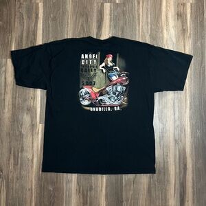 Y2K Angel City Four Seasons Motorcycle Rally Biker T-shirt Men’s Size XL Black